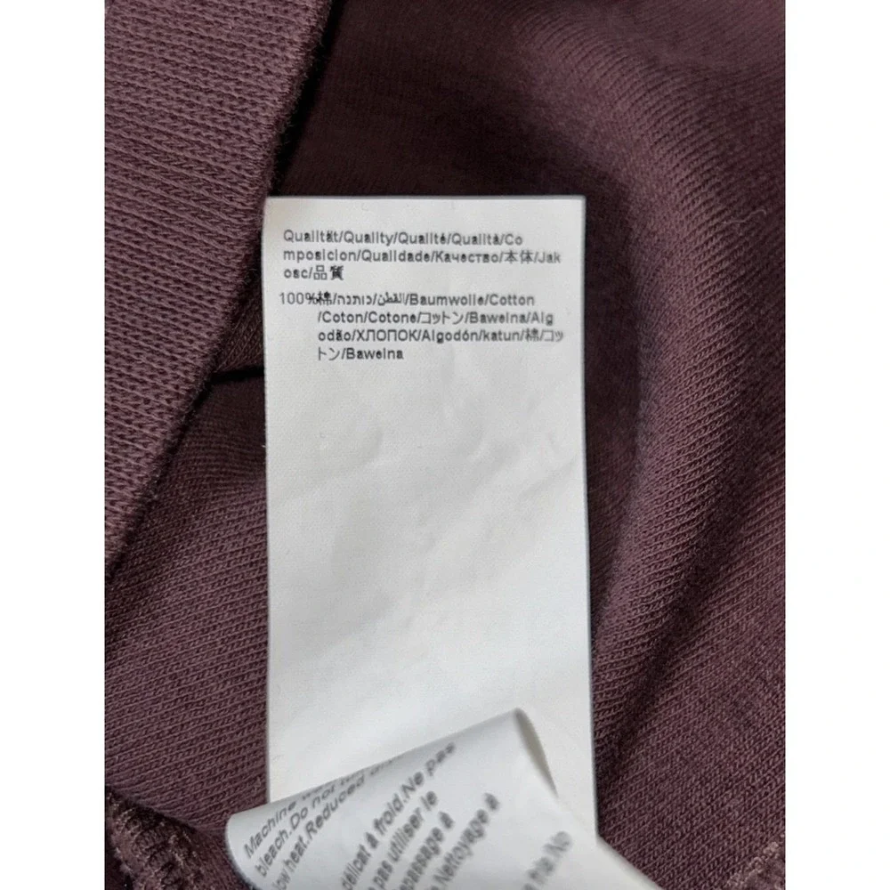 Hugo Boss Sweater Mens Medium Burgundy Henley Collared Cotton Knit Pullover